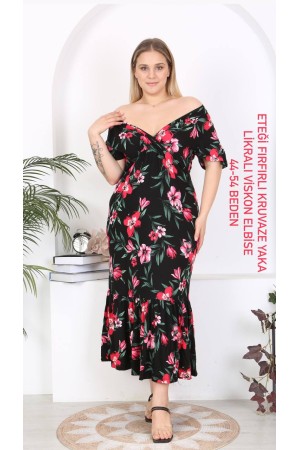 216135 TOPTAN DESENLİ ELBİSE