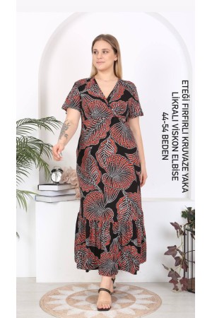 216136 TOPTAN DESENLİ ELBİSE