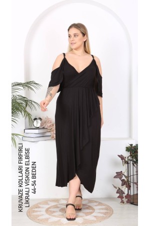 216147 TOPTAN SİYAH ELBİSE