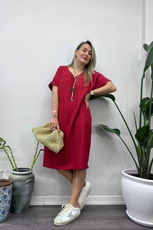 216149 red DRESS