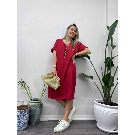 216149 red DRESS