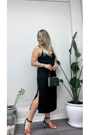 216170 TOPTAN SİYAH ELBİSE