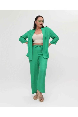 216195 TOPTAN YEŞİL PANTOLON TAKIM