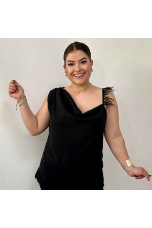 216203 TOPTAN SİYAH BLUZ