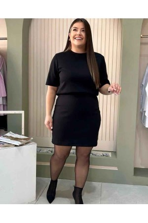 216204 TOPTAN SİYAH ELBİSE