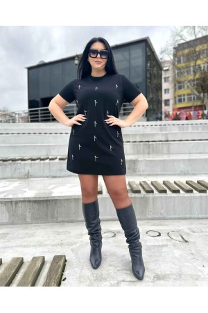 216219 TOPTAN SİYAH ELBİSE