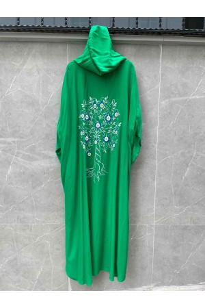 216270 TOPTAN YEŞİL ELBİSE