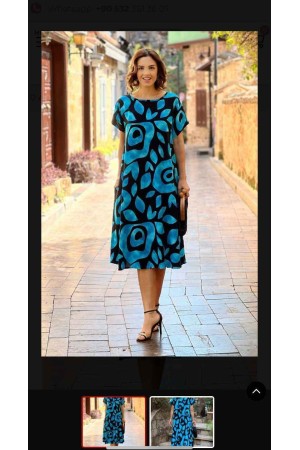 216277 TOPTAN DESENLİ ELBİSE