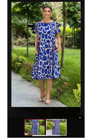 216278 TOPTAN DESENLİ ELBİSE