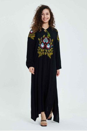 216340 TOPTAN SİYAH ELBİSE