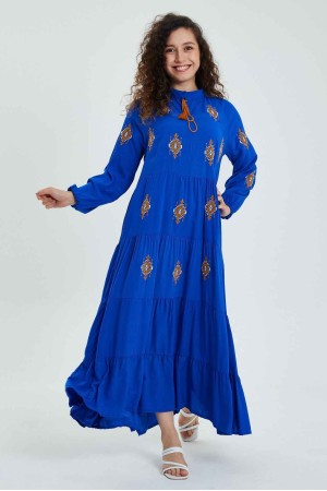 216358 TOPTAN SAKS ELBİSE