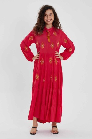 216360 TOPTAN FUŞYA ELBİSE
