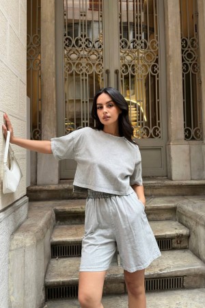 216484 Grey Shorts suit