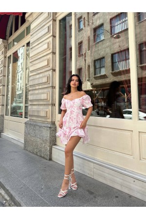 216511 TOPTAN DESENLİ ELBİSE