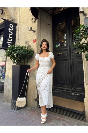 216514 TOPTAN DESENLİ ELBİSE