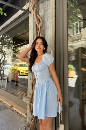 216516 bebe blue DRESS