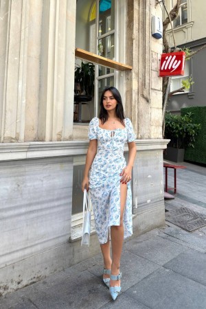 216520 TOPTAN DESENLİ ELBİSE