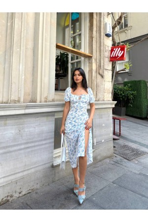 216520 TOPTAN DESENLİ ELBİSE