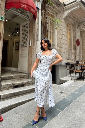 216523 TOPTAN DESENLİ ELBİSE