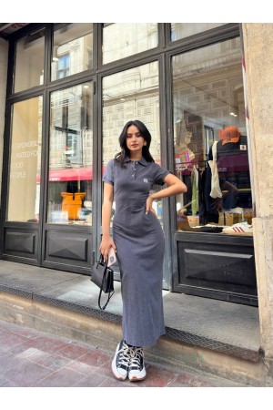 216525 TOPTAN ANTRASİT ELBİSE