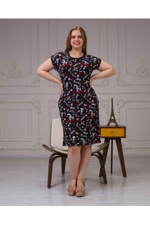 216619 TOPTAN DESENLİ ELBİSE