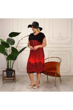 216636 TOPTAN DESENLİ ELBİSE