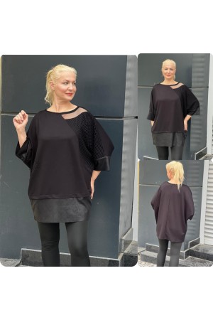 217178 TOPTAN SİYAH TUNİK