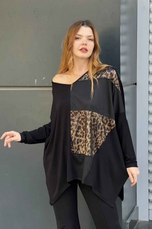 217184 TOPTAN LEOPAR BLUZ