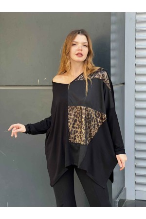 217184 TOPTAN LEOPAR BLUZ