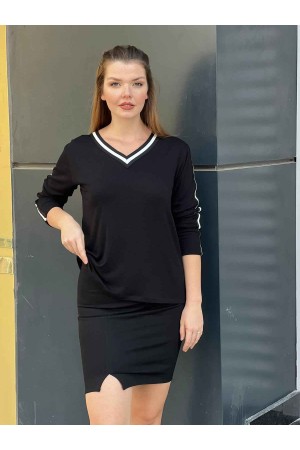 217186 TOPTAN SİYAH BLUZ