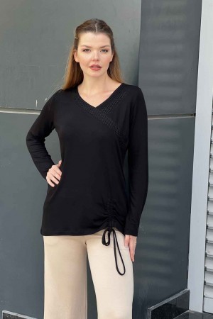 217189 TOPTAN SİYAH BLUZ