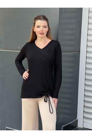 217189 TOPTAN SİYAH BLUZ