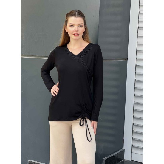 217189 TOPTAN SİYAH BLUZ