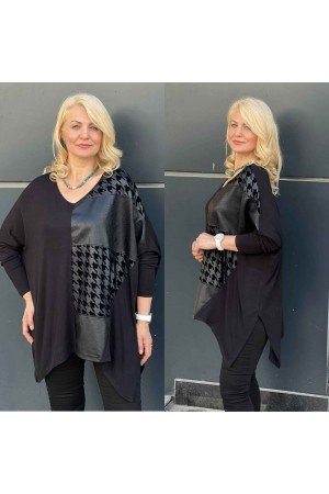 217190 TOPTAN SİYAH TUNİK