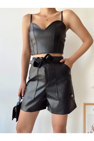 217208 TOPTAN SİYAH ŞORT