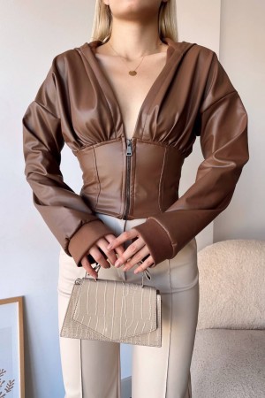 217212 coffee BLOUSE