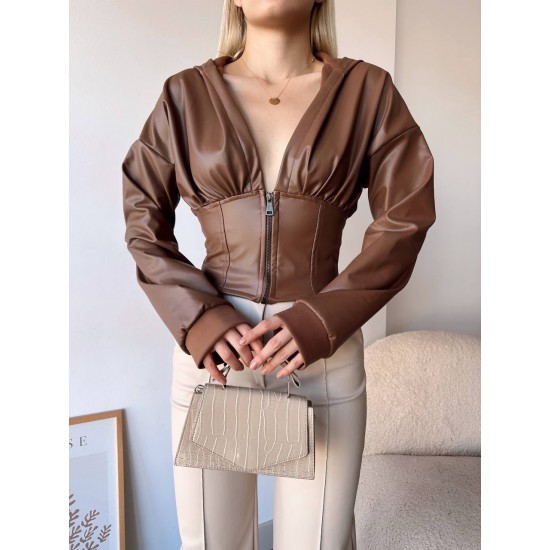 217212 coffee BLOUSE