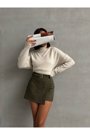 217223 khaki SKIRT
