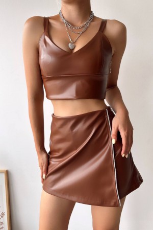 217227 coffee SKIRT