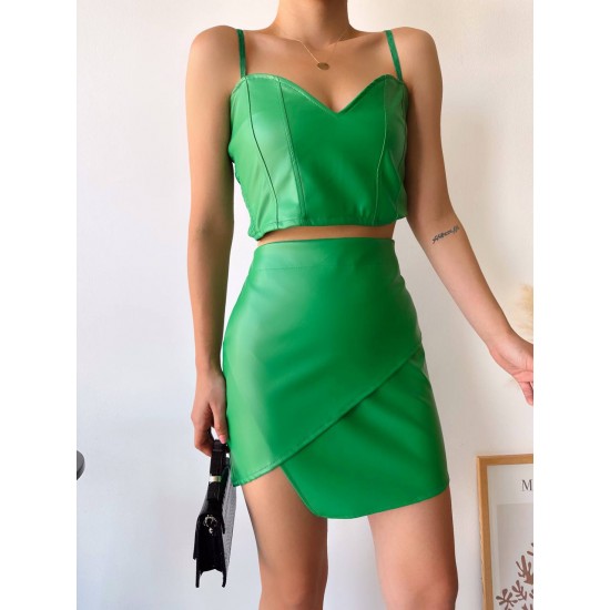 217350 TOPTAN YEŞİL ETEK