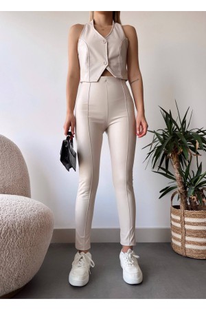 217366 TOPTAN BEJ PANTOLON