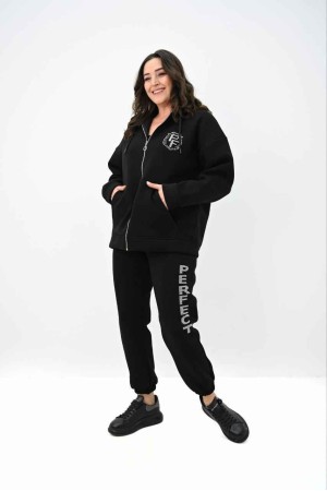 217441 TOPTAN SİYAH EŞOFMAN TAKIM