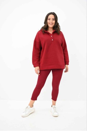 217451 TOPTAN KIRMIZI EŞOFMAN TAKIM