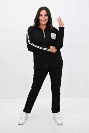 217452 TOPTAN SİYAH EŞOFMAN TAKIM