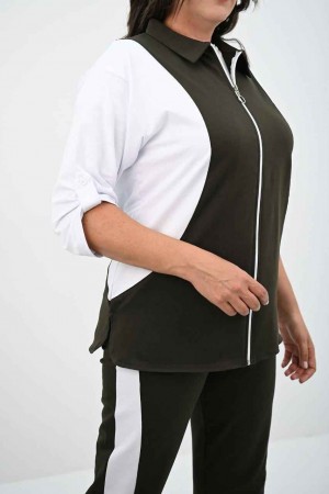 217461 TOPTAN HAKİ EŞOFMAN TAKIM