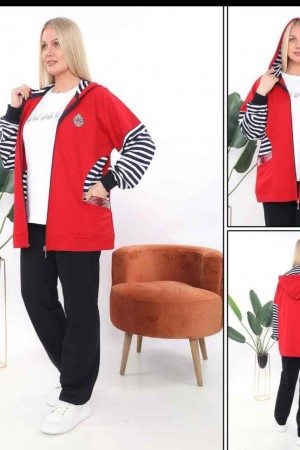 217530 TOPTAN KIRMIZI EŞOFMAN TAKIM