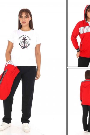 217539 TOPTAN KIRMIZI EŞOFMAN TAKIM