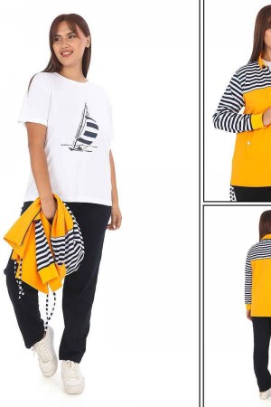 217542 TOPTAN SARI EŞOFMAN TAKIM