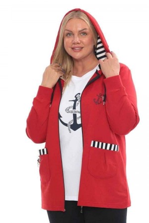 217545 TOPTAN KIRMIZI EŞOFMAN TAKIM