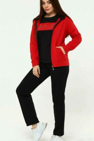 217549 TOPTAN KIRMIZI EŞOFMAN TAKIM